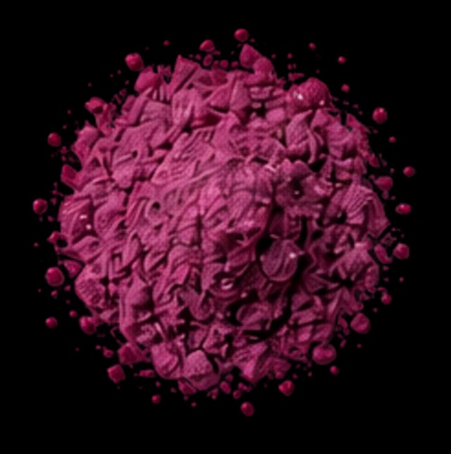 A pinch of deep magenta chromium picolinate powder